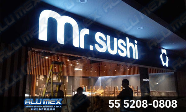 Letrero Luminoso Mr sushi